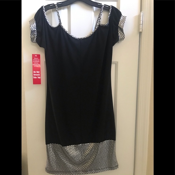 NEW PRONTO USA  Blk/Sil SzL DRESS - Picture 4 of 5